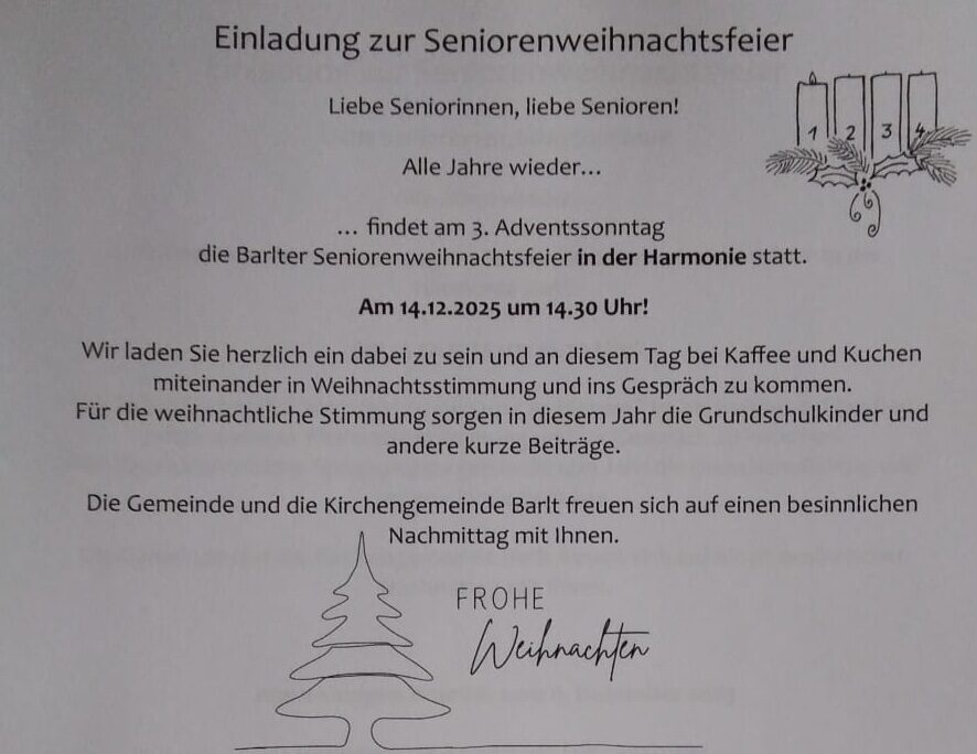foto von Seniorenweihnachtsfeier